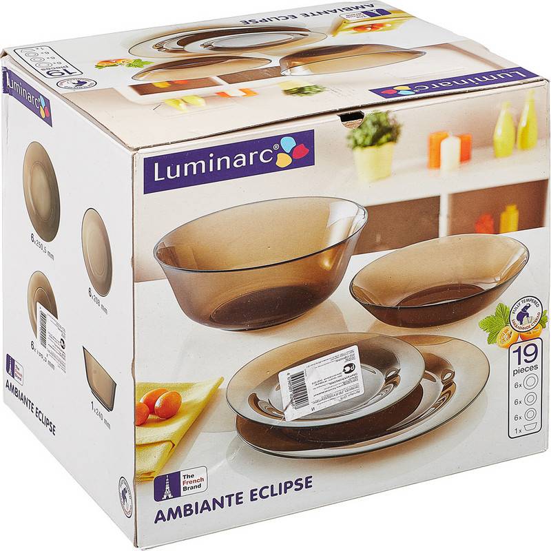 Набор посуды столовой АМБЬЯНТЕ ЭКЛИПС 19 пр. (L5176) Luminarc 913619