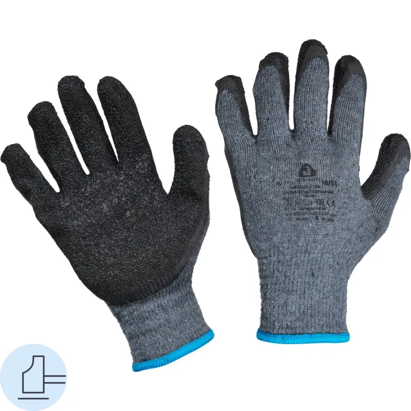 Перчатки трикотажные с дв.латекс. JetaSafety JL-101-M серые р.M (12 пар/уп) Jeta Safety 2094141