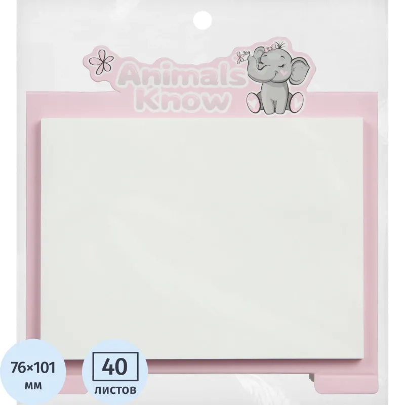 Стикеры с клеевым краем M&G Animal Planet, 76x101мм, 40 л, цвет в асс.1825527 AS34U159