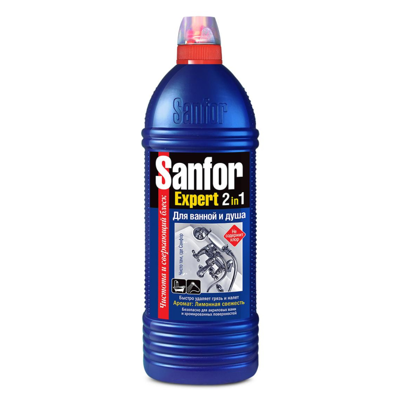 Средство д/сантехники Sanfor д/ванн лимонная свежесть 750 гр Санфор 1640740 1554