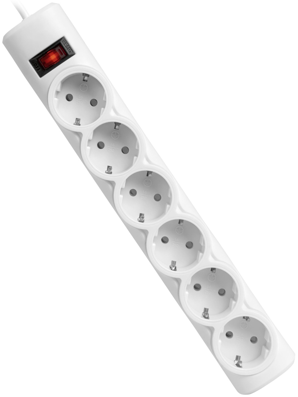 Сетевой фильтр Defender DFS 155 5 м, белый, 6 розеток(99493) 1877776