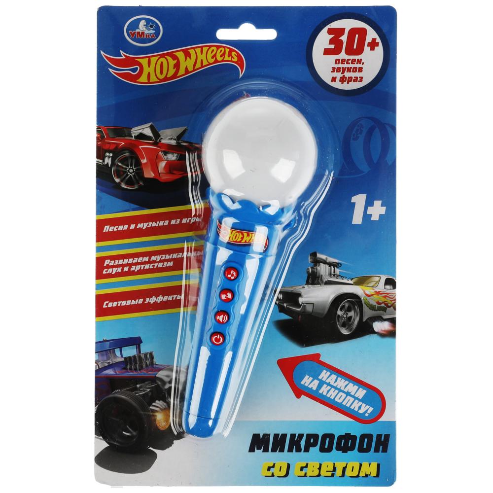 Микрофон со светом Хот Вилс, 30 песен, фраз, звуков. УМка HT569-R4