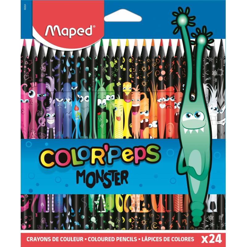 Карандаши цветные Maped Black Monster 24 цвета 862624 1270547