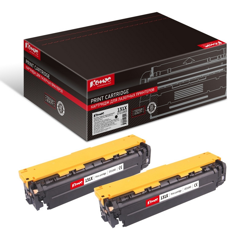 Картридж лазерный Комус 131X CF210XD чер. пов.емк. для HP LJ (2шт/уп) 856076