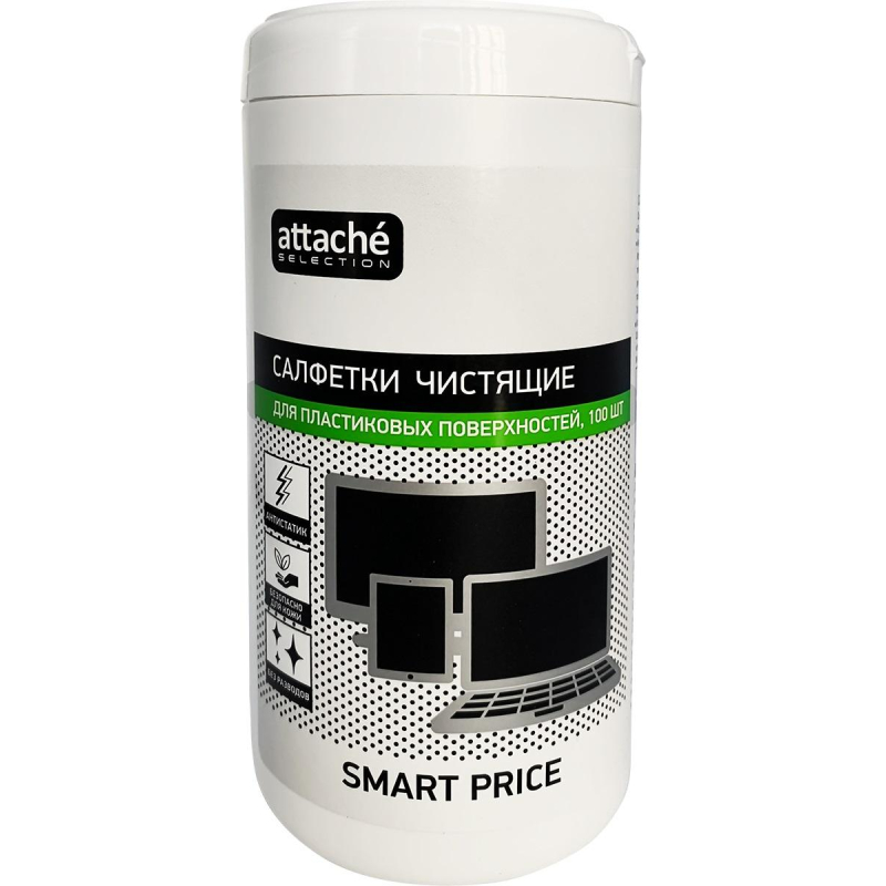 Салфетки Attache Selection Smart Price д/поверхн туба 100шт/уп 135х165 МБЛ 1763026 991439