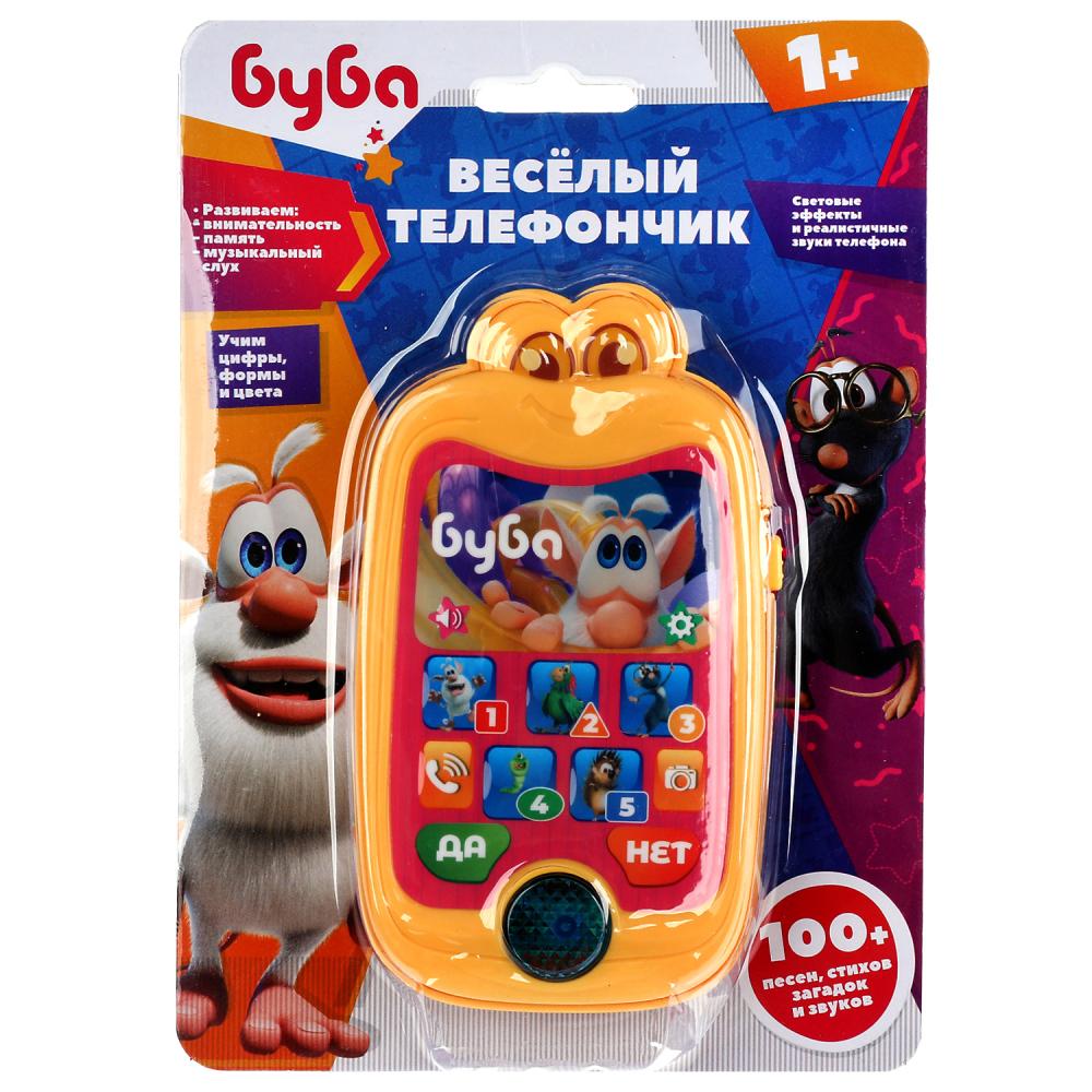 Игрушка Веселый телефончик. Буба, 100 песен, стихов, загадок, звуков, свет УМка HX2501-R15