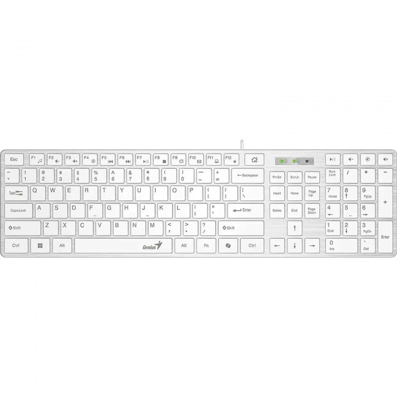 Клавиатура Genius проводн. SlimStar 126 белый 2317083 31310017410