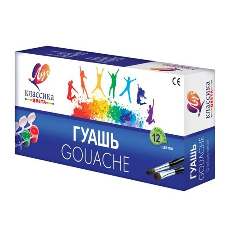 Гуашь Луч Классика 12 цветов (блок-тара по 20 мл) 21С 1376-08 930264
