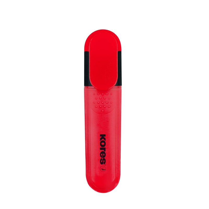 Маркер текстовыделитель Kores BRIGHT LINER PLUS,скош након, 1-5 мм, красный 1309421