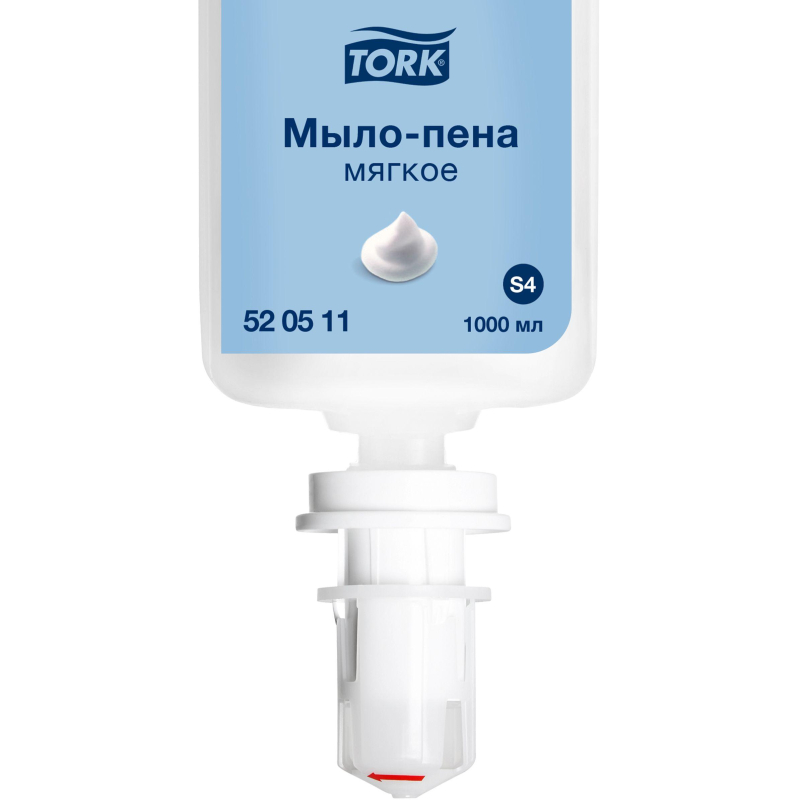 Картридж с жидким мылом Tork S4 1л пенное мягкое прозр.520511 для арт.33068 1818550