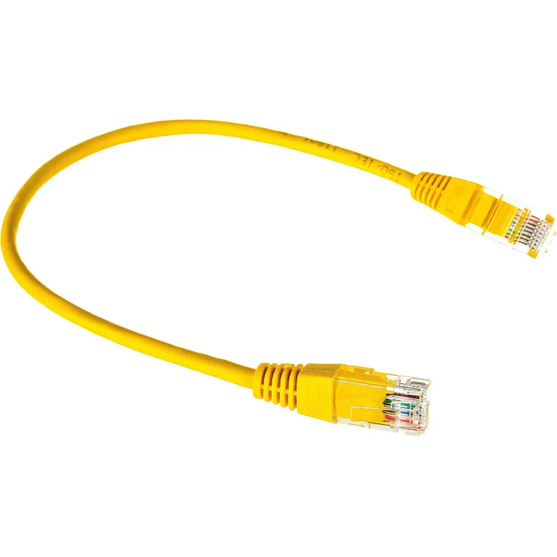 Патч-корд TWT TWT-45-45-0.3-YL UTP кат.5e, 0.3 м, желтый 2125714
