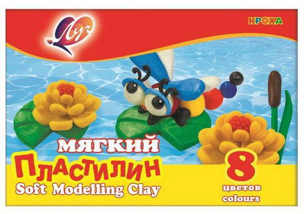 Пластилин мягкий "Кроха" 8 цветов 132 г ЛУЧ 25С1551-08