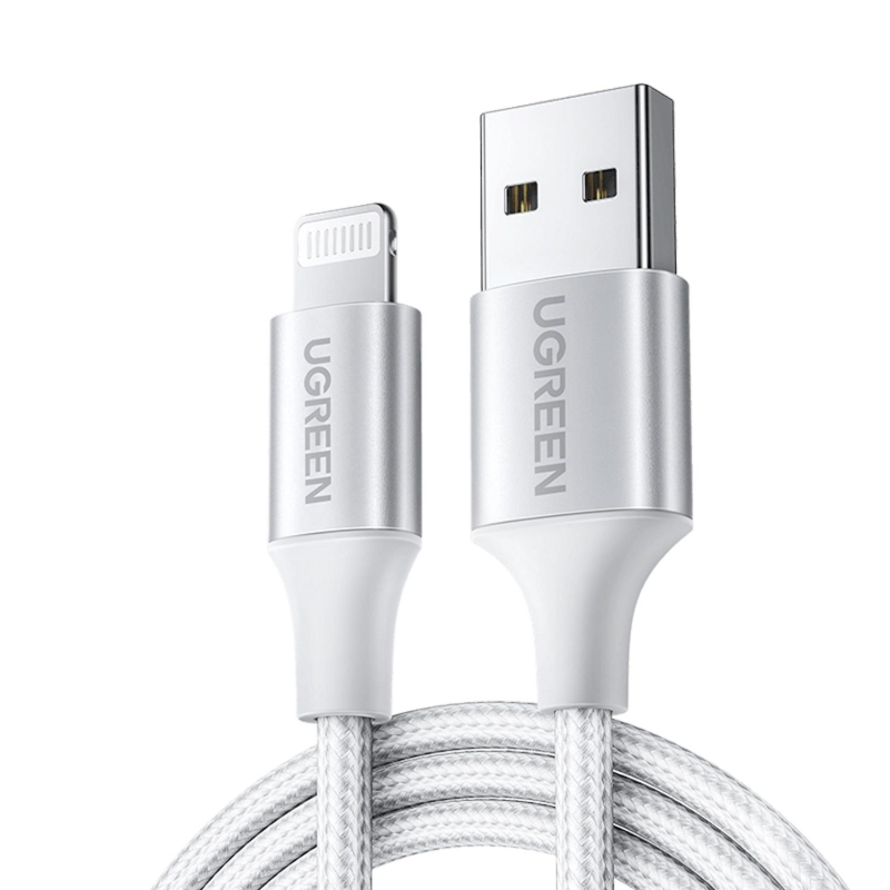 Кабель UGREEN д/зарядки и передачи данных USB A 2.0 MFI, 1,5 м (60162) 1602471