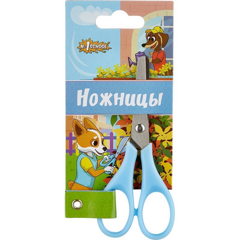 Ножницы детские №1School 11,5 см Шустрики, пластиковые ручки, №1 School 928879