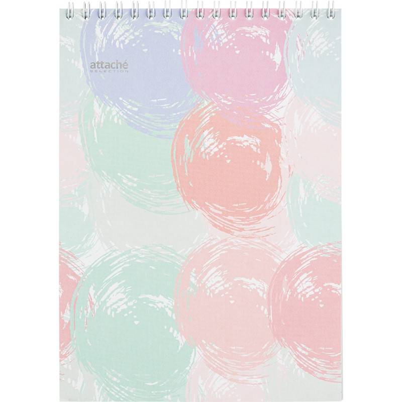 Блокнот Attache Selection Pastel A5 80 л. рзнцв. в клетку спираль (145x203 мм) 1148855