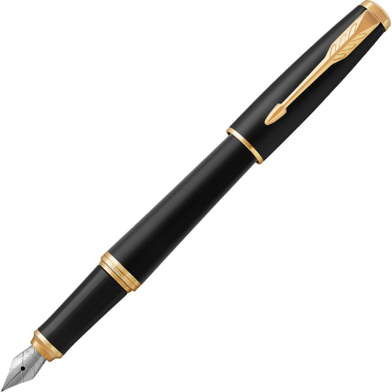 Ручка перьевая Parker Urban Muted Black GT 0,8мм,синий,подар.кор.1931593 2401186
