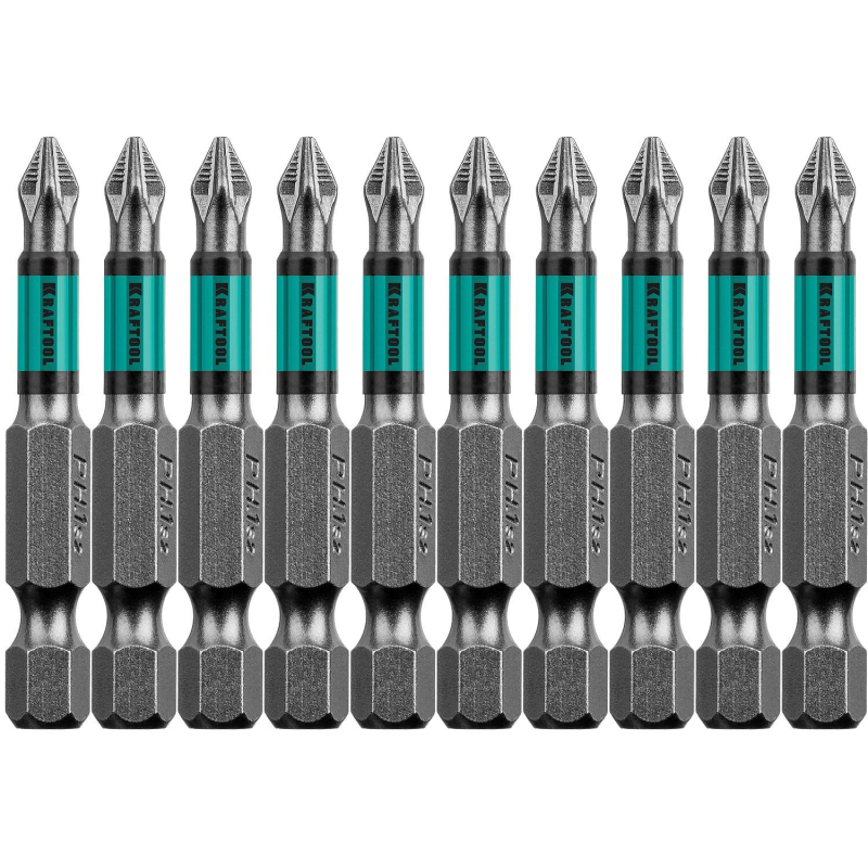 Бита KRAFTOOL Optimum Line PH1, 50 мм, тип E, 10 шт/уп (26122-1-50-10) 1711814