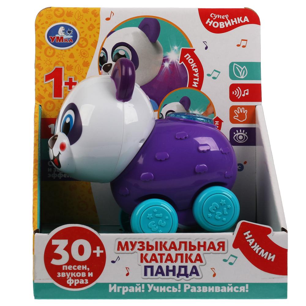 Музыкальная каталка Панда Коте Тв 30 песен, звуков, фраз, свет Умка HT550-R