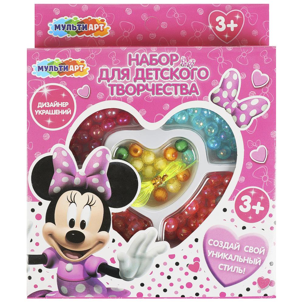 Набор бисера и бусин Сердечко, милая мышка МУЛЬТИ АРТ BEADSET-MINHEART