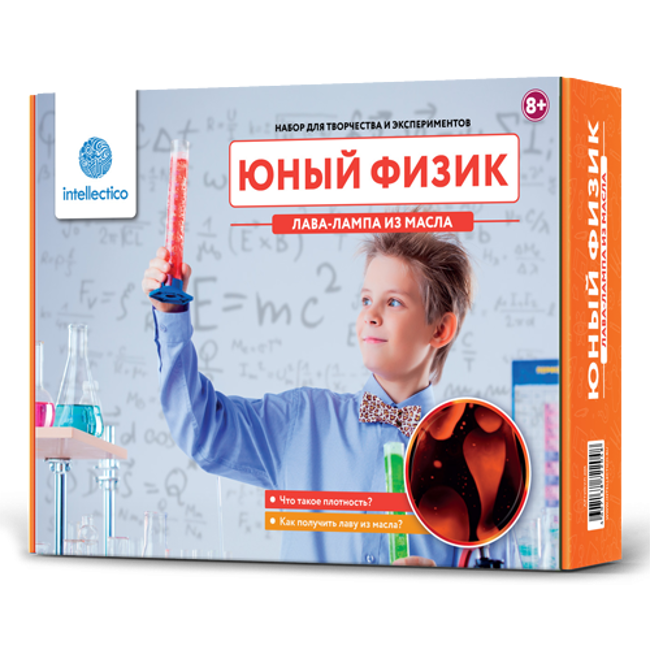 Лава-лампа из масла, набор физика Intellectico 204бн