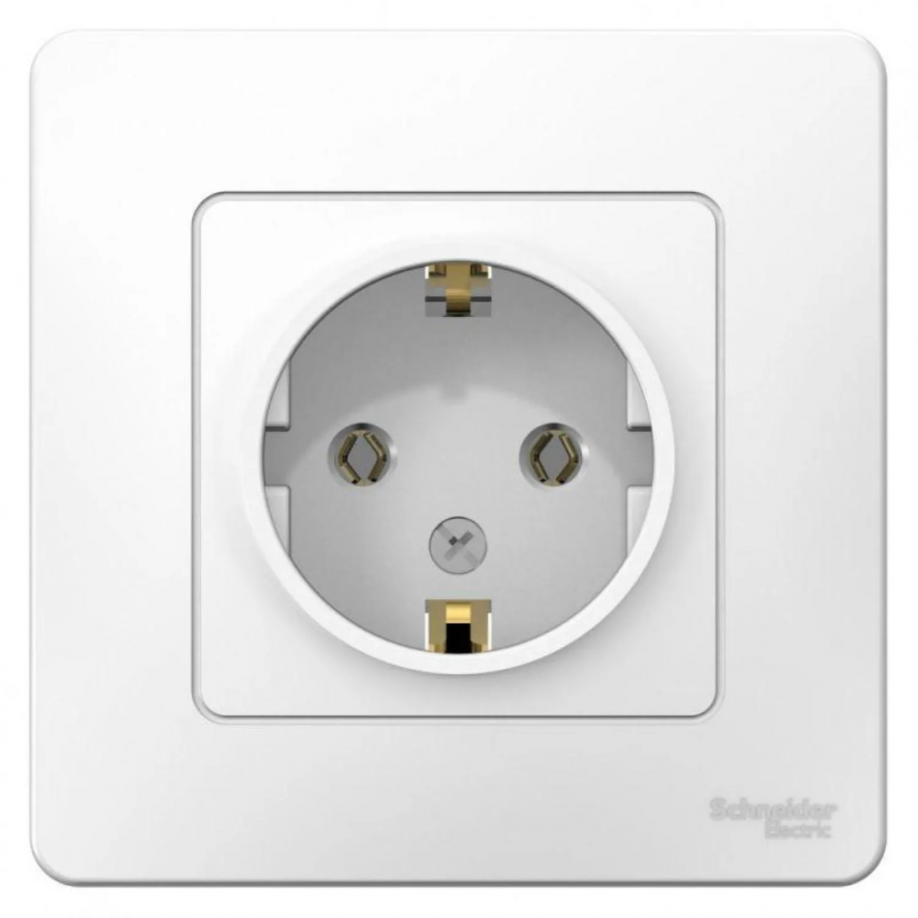 Розетка 1-ая с/з 16А SE Blanca Белый (BLNRS001011) Schneider Electric 1536136