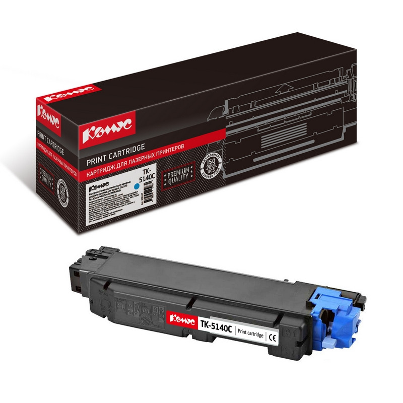 Тонер-картридж Комус TK-5140C гол. для Kyocera ECOSYS P6130cdn 856127