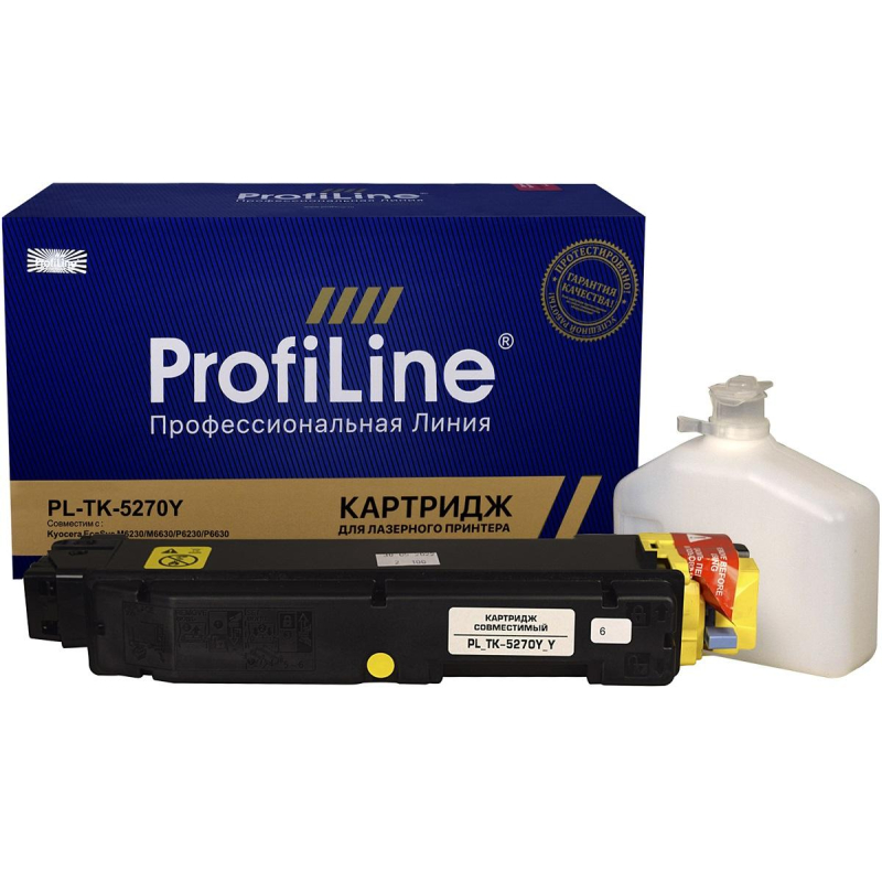 Тонер-картридж ProfiLine TK-5270Y жел. для Kyocera P6230/6630 1595532 PL_TK-5270Y_Y_WC