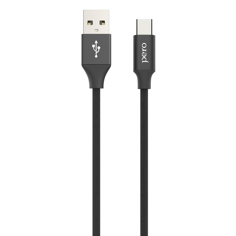 Кабель USB PERO DC-02 Type-C, 2А, 1м, черный Pero  1598852 4603740875349