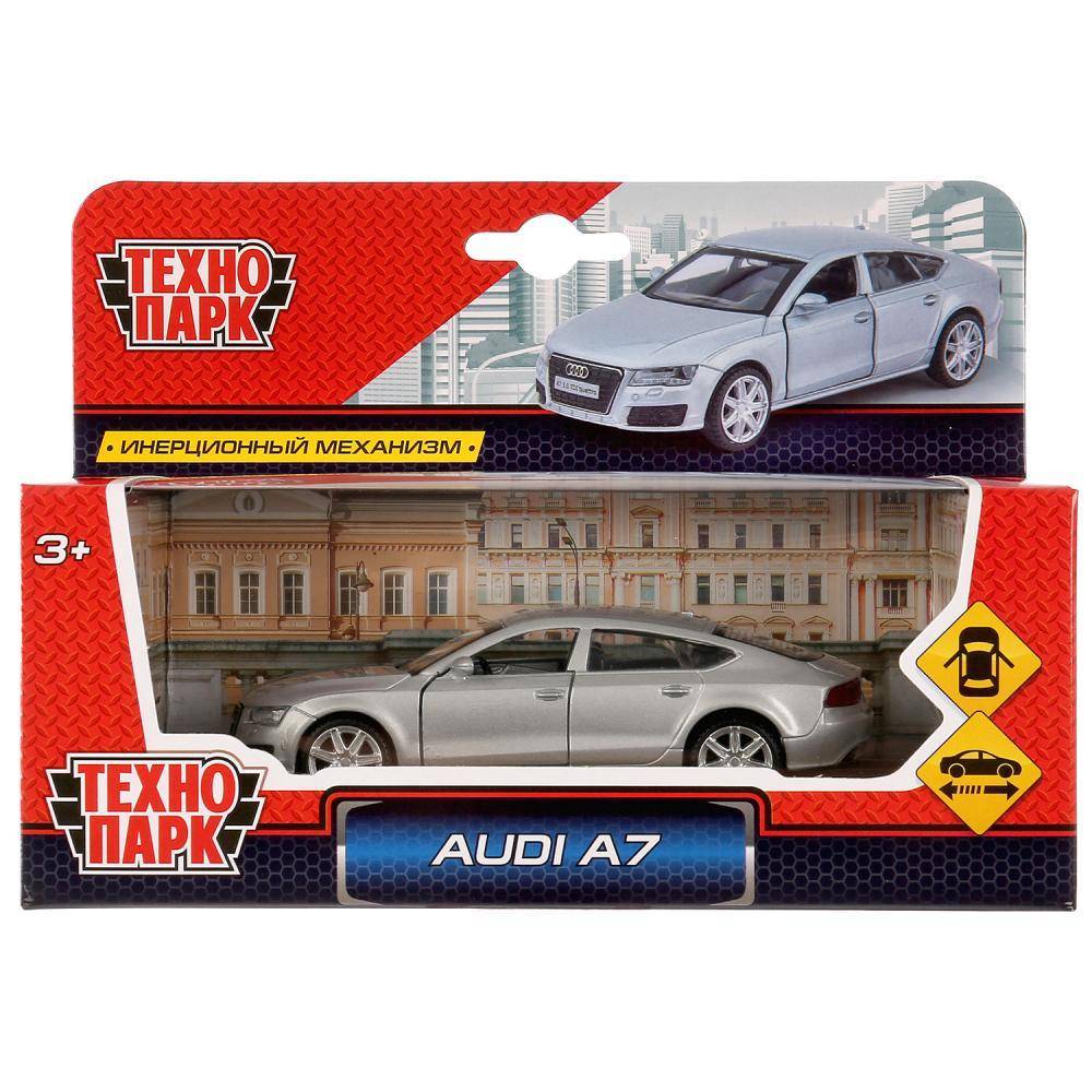 Машина металл "Audi A7" Масштаб 1:43, открываются двери, инерционная Технопарк 67306