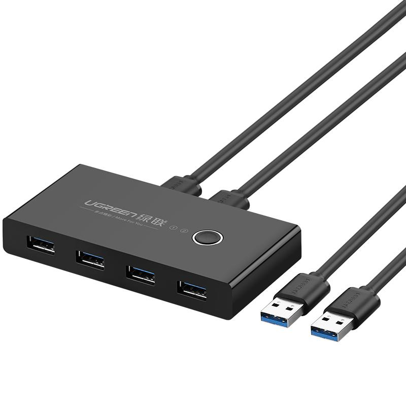 Разветвитель USB Ugreen US216 (30768) 2 In 4 Out USB 3.0/черный 1796209 30768_