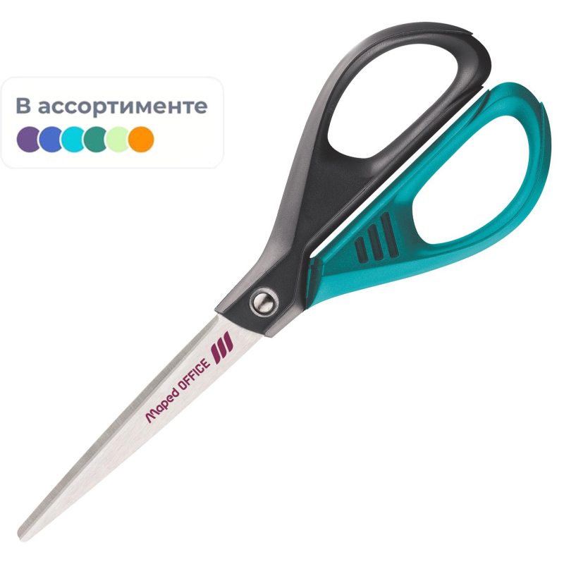 Ножницы Maped Essentials Green Deco,170мм,плас.симм.ручки,в асс.468002 1836570