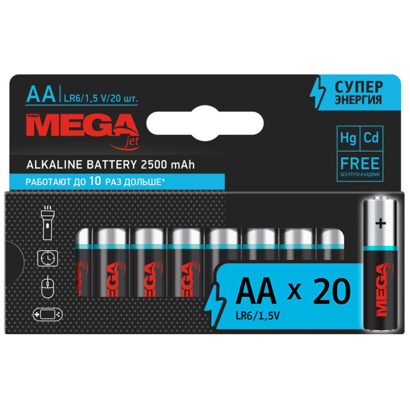 Батарейки Promega/КОМУС AA/LR06 бл/20шт 1420748
