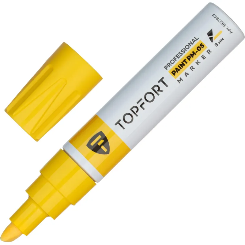Маркер лаковый TOPFORT Paint 8 мм желтый 1827853 ZP2502