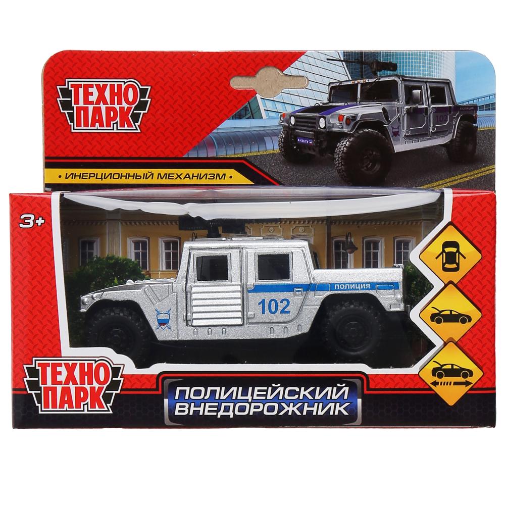 Машина металл Полицейский Внедорожник Пикап 12 см. Технопарк HUMVEPICKUP-12POL-SR