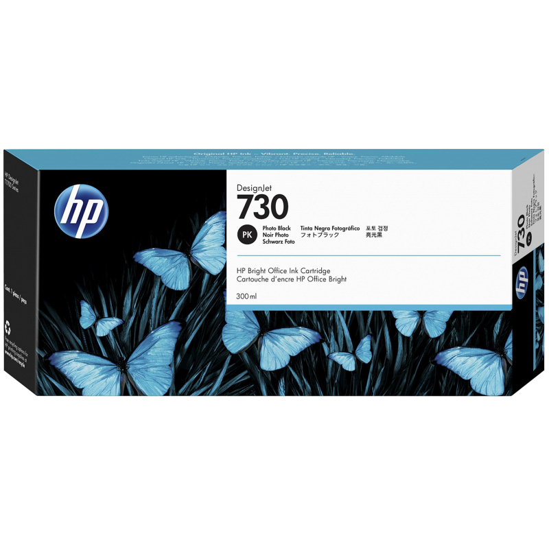 Картридж струйный HP 730 P2V73A чер.фото для для DesignJet T1700 (300 мл) 916388