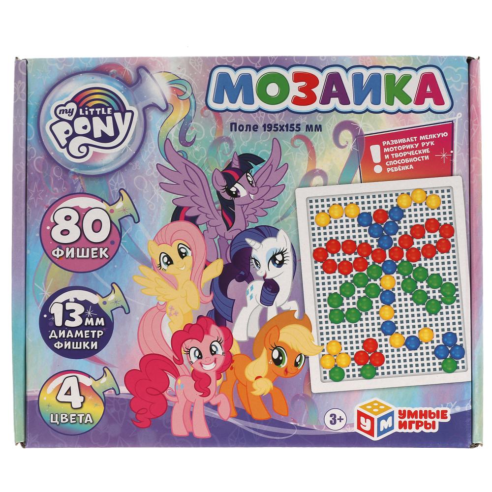 Мозаика пластиковая Мой маленьки Пони, 80 фишек, 4 цвета УМка 4680107915153