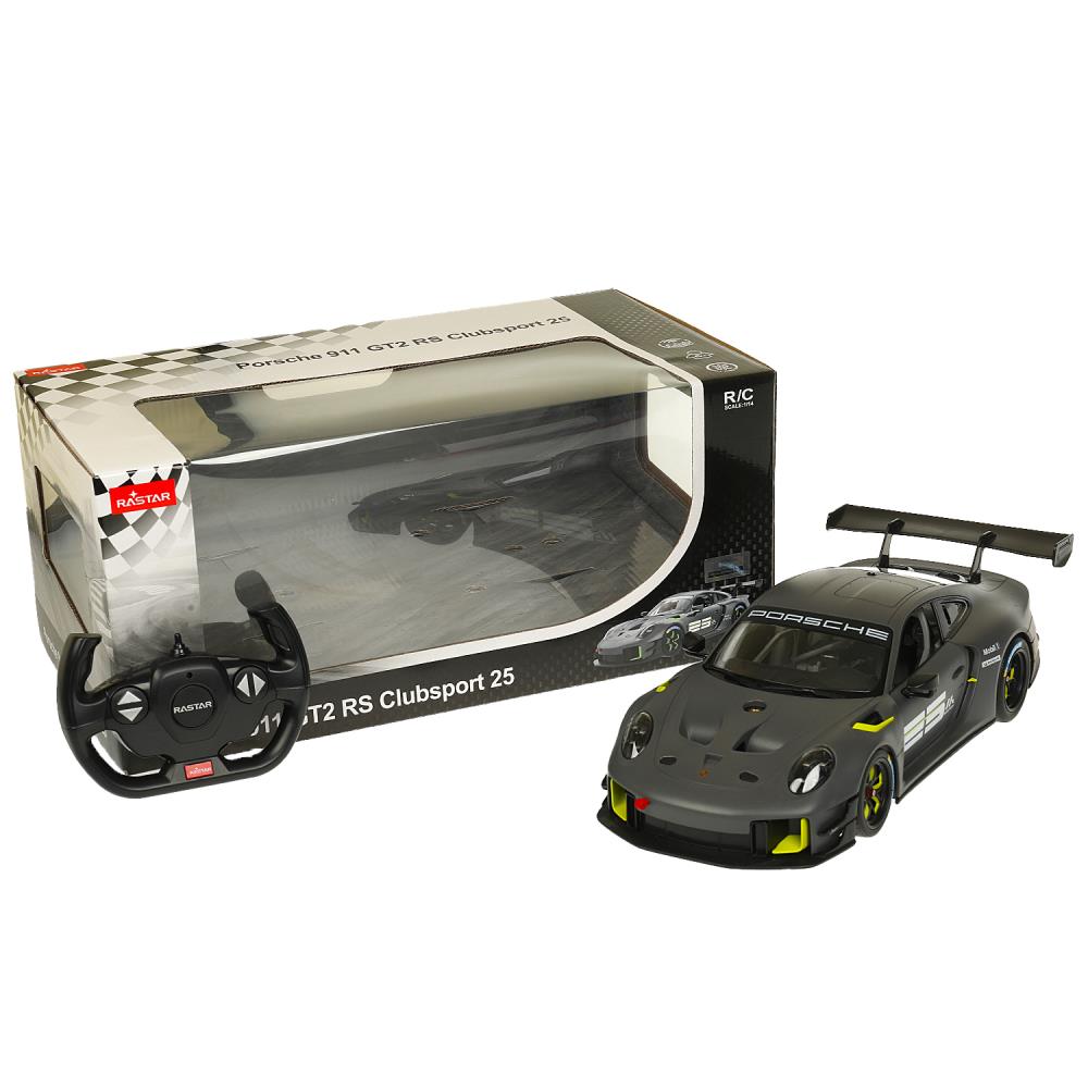 Машина р/у Порше 911 gt2 rs клабспорт 25, 1:14, свет, открываются вручную Rastar 99500-RASTAR