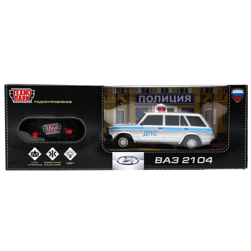 Машина р/у Лада ваз-2104 свет, 18 см. Дпс, серебряный, Технопарк 2104-18L-POL-GY
