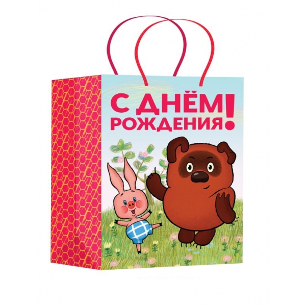 Пакет подарочный Союзмультфильм матовый, размер Xl, 33х45х15 см. "Винни Пух" Чудо праздник PXL-122043-VP
