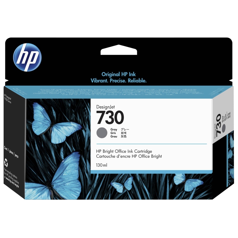 Картридж струйный HP 730 P2V66A сер. (130мл) для T1700 980175