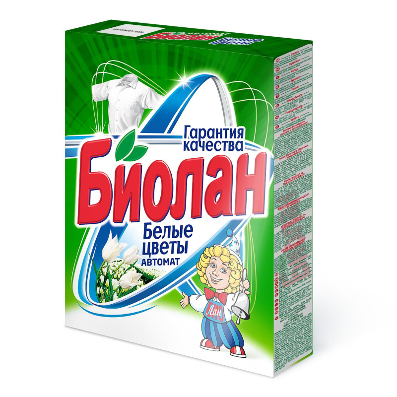 Порошок стиральный Биолан Белые цветы Автомат 350гр 1560824 730-4