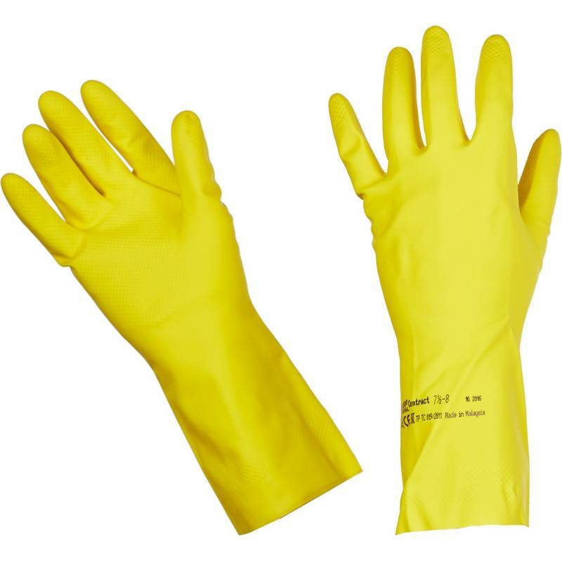 Перчатки резиновые Vileda Profes Контракт латекс хлоп.напыл желт р.L 101018 Vileda Professional 515177