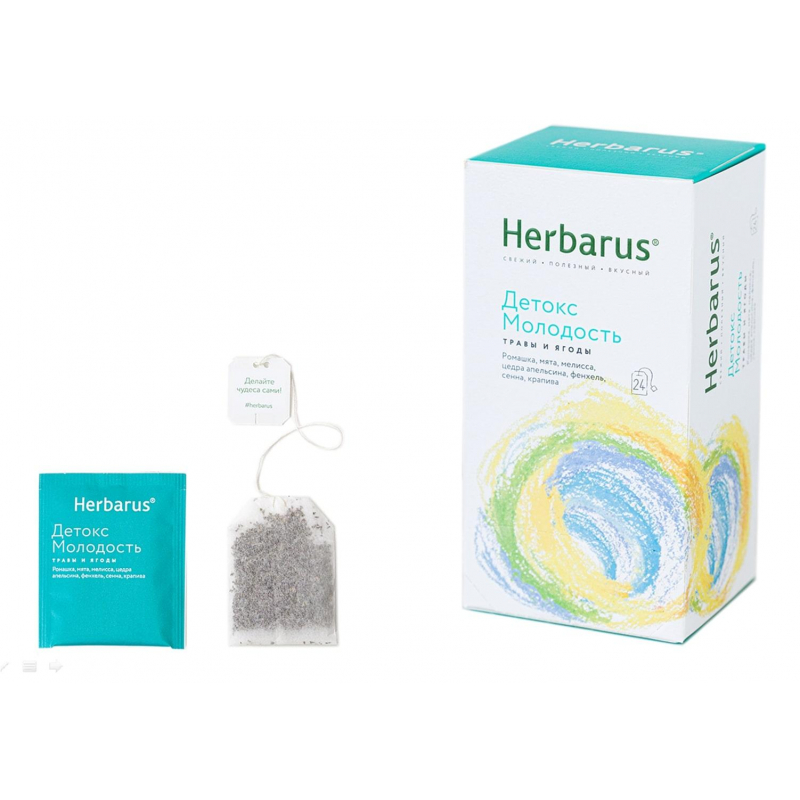 Чай напиток Herbarus, Детокс Молодость, 24пак 1289704