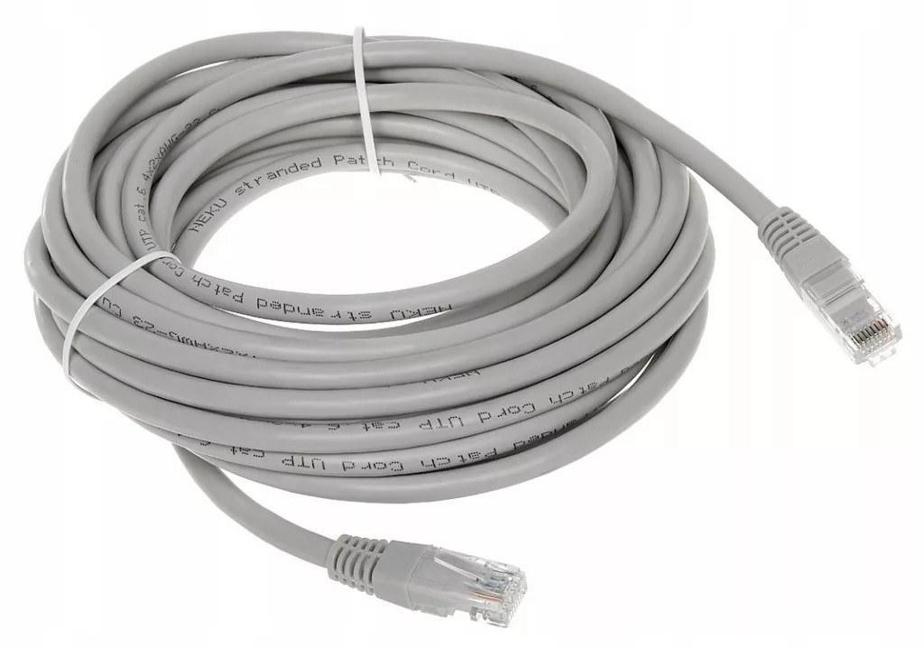 Патч-корд ExeGate FTP-RJ45-RJ45-C5e-10M-GY,cat.5e, 10м, серый <EX272305RUS 1469940
