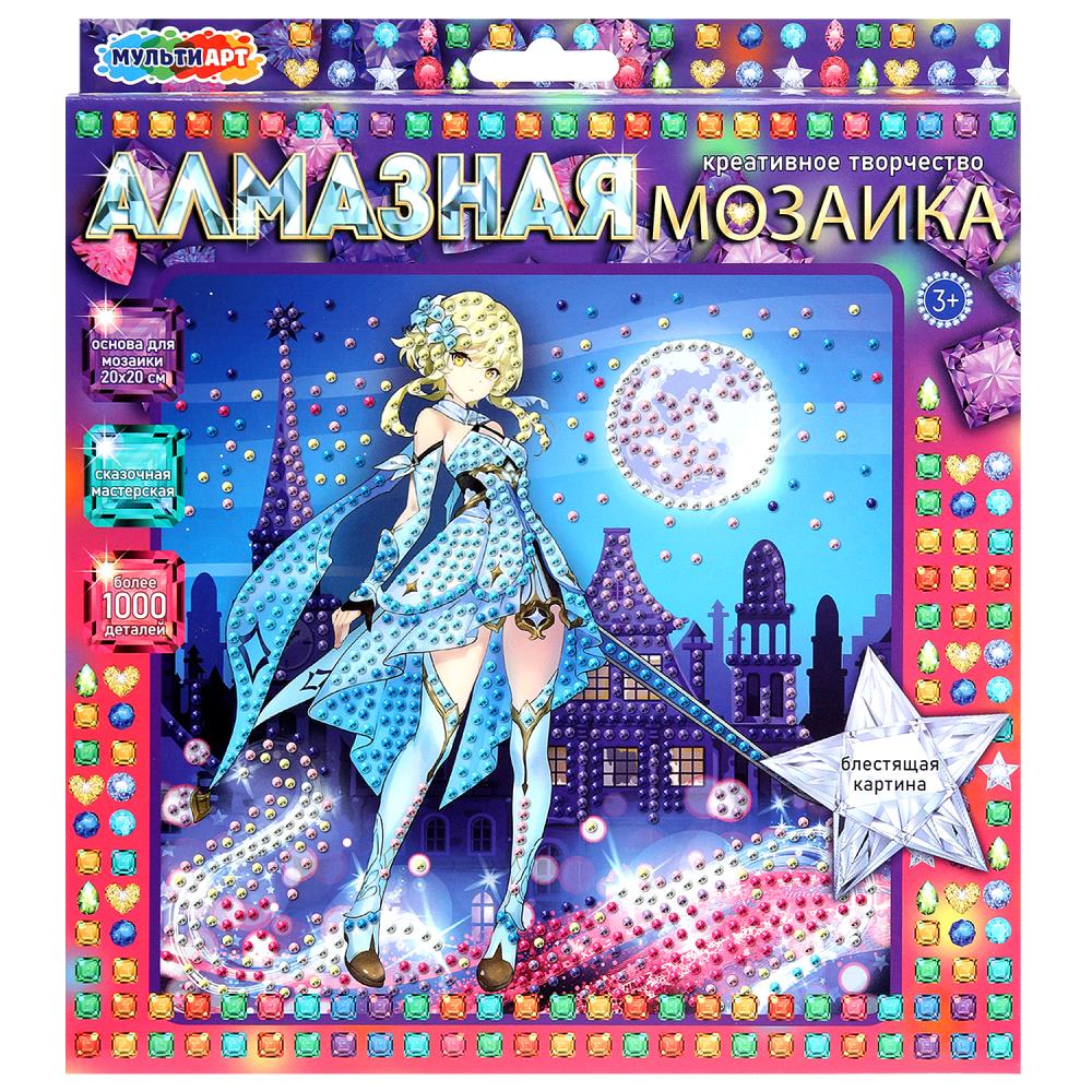 Алмазная мозаика 20х20 см. "Воин стихий" MultiArt AM20X20-GIM (48)