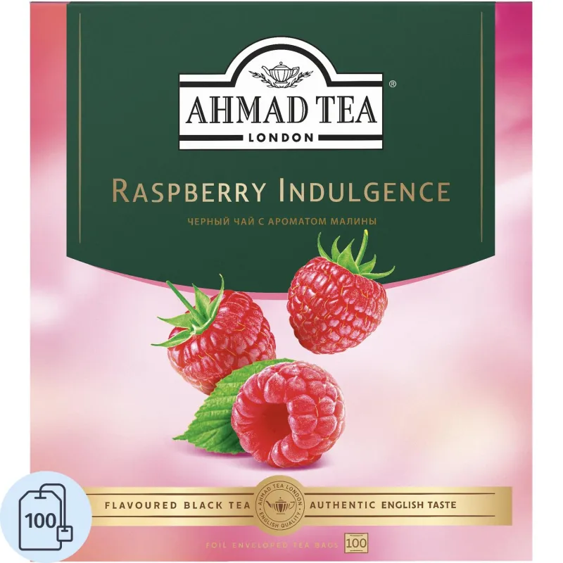 Чай Ahmad Tea Малиновое Лакомство, черный, пакетики в конвертах 100x1,5г/уп 2073880 2794