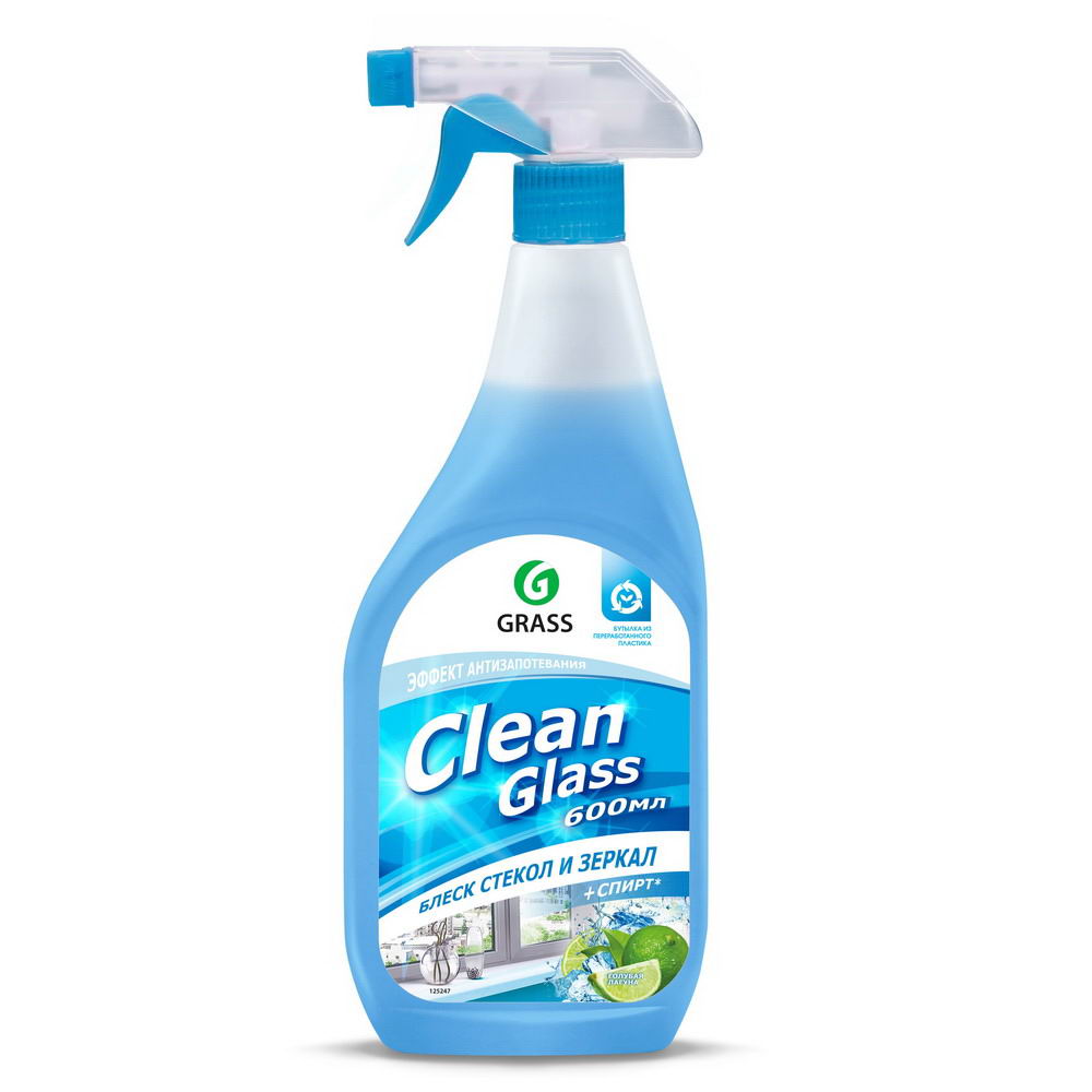 Очиститель стекол GraSS Clean Glass Голубая лагуна 600 мл 125247