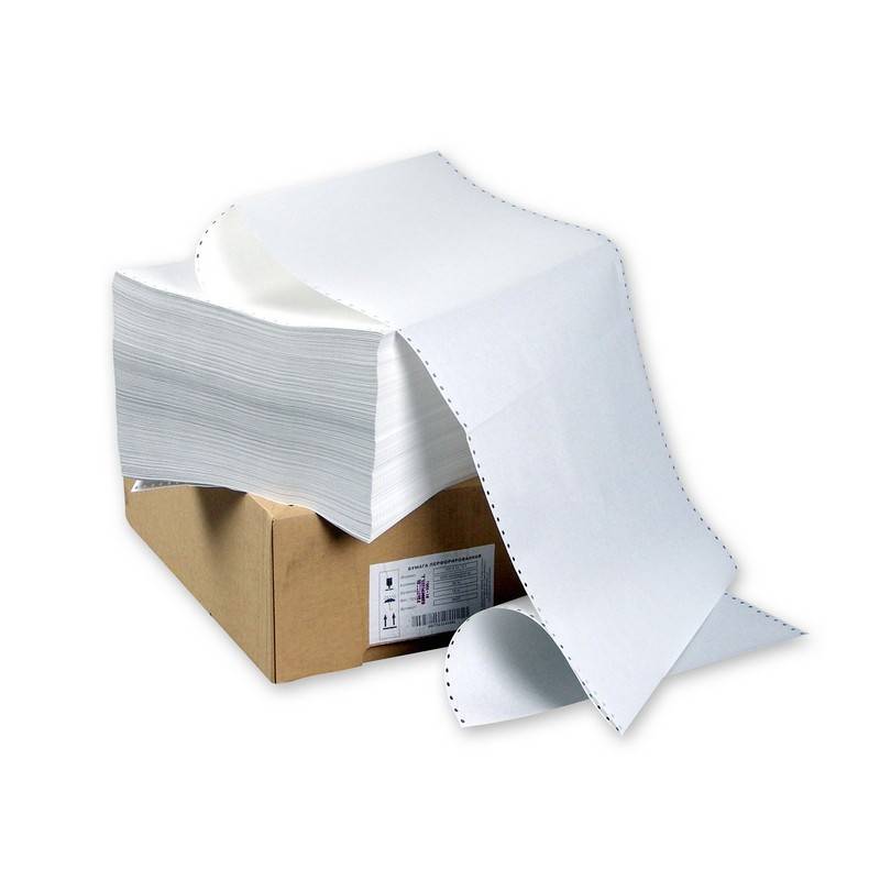 Перфорированная бумага Promega 420мм 1-сл.,шаг12 ,бел.100%,НП, 2000л/уп ProMega jet 8420