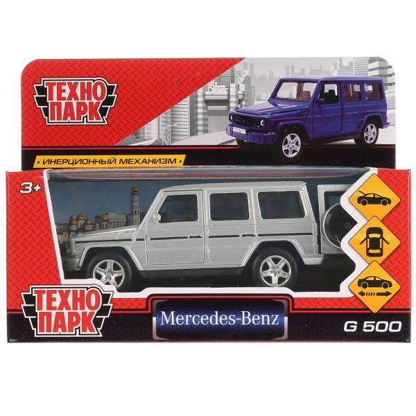 Машина металлическая "Mercedes-Benz G-Class" 12 см, открываются двери, инерция, серебро Технопарк G-СLASS-SL