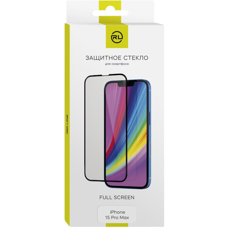 Защитное стекло Red Line iPhone 15 Pro Max FULL GLUE черный 1926178 УТ000037248
